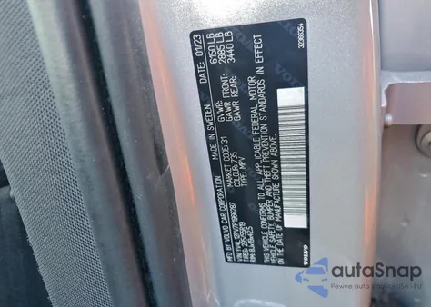 2023 Volvo Xc90 Core из США, поврежденный, VIN YV4L12PV7P1966287